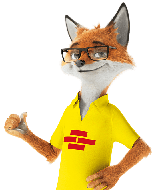 fuchs zeigend