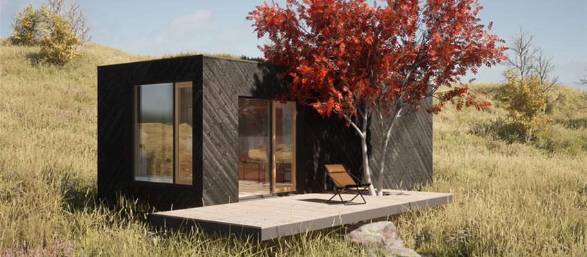 Modulhaus: Modell "Home 1" der Firma mlab