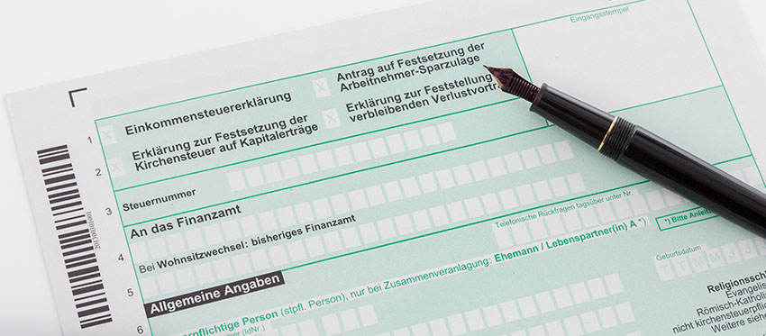Formular für die Einkommensteuer