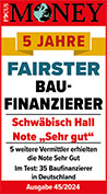 Testsiegel: Fairster Baufinanzierer – Schwäbisch Hall 2023