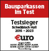 Testsiegel: Beste Bausparkasse – Testsieger Schwäbisch Hall 2023