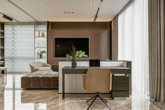 Großes und modernes Wohnzimmer