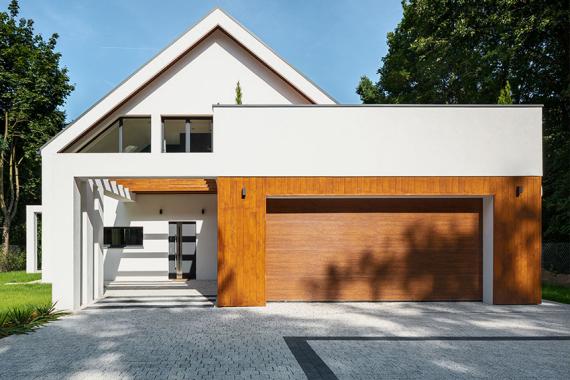 Integrierter Garagenbau mit Dachterrasse