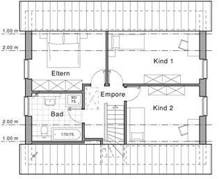 Kleine Fertighäuser: CLASSICO 300 von Viebrockhaus Grundriss DG