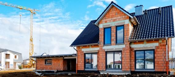 Baustelle eines Neubaus