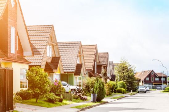 Typical american neighborhood for middle class