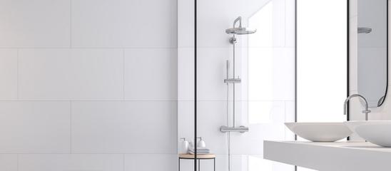 Weißes Bad nach Sanierung