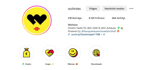 Teaser Wohnies Account