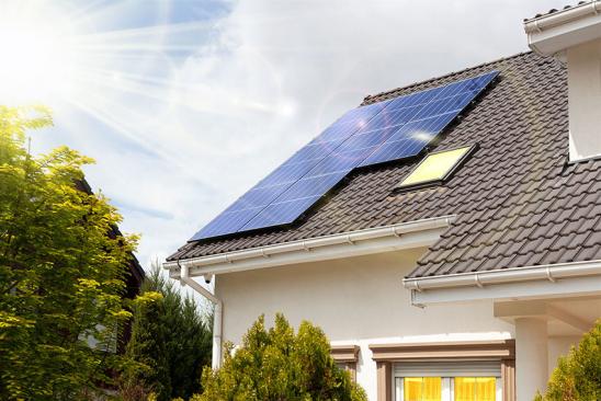 Haus mit Photovoltaik