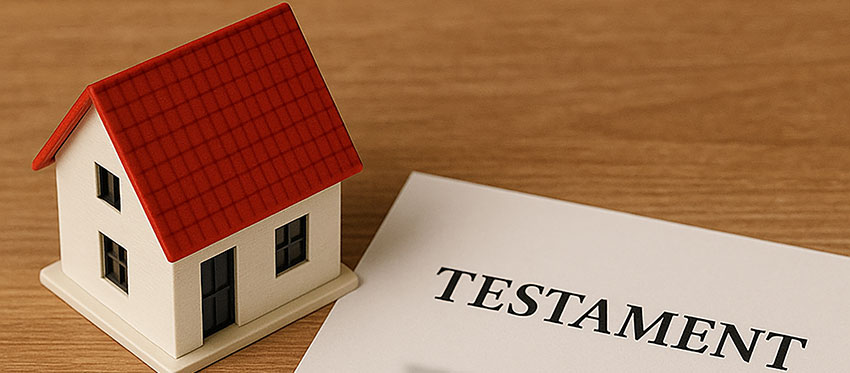 Hausmodell steht auf Testament