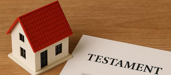 Hausmodell steht auf Testament