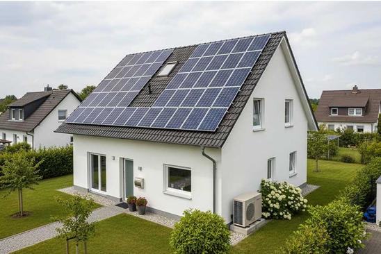 Wärmepumpe mit Photovoltaik: Einfamilienhaus