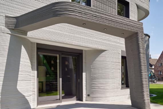 3D-Haus in Beckum Überdachung