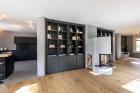 Innenansicht 3D-Haus mit Kamin