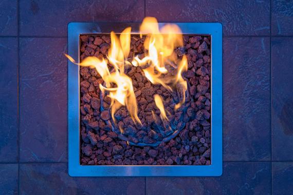 Feuerstelle auf der Terrasse