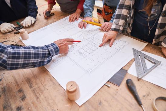 Baukosten Neubau: Bauplanung von Architekten und Handwerkern