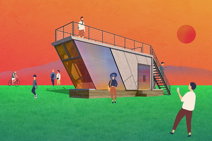 Tiny House of Trends als Zeichnung
