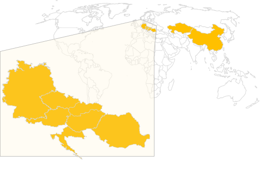 World map with highlighted countries having a bausparsystem