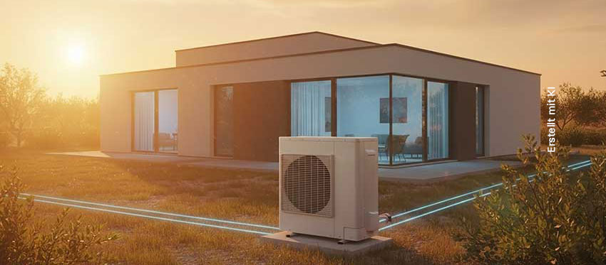Zwei Hände berühren Solarmodule
