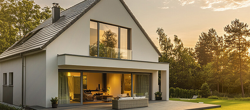 Modernes Holzhaus in Modulbauweise