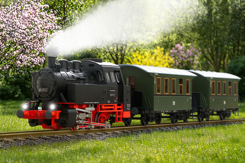Beim Wohnglück-Kreuzworträtsel Heft 01/26 zu gewinnen: das Piko-Startset Personenzug BR 80