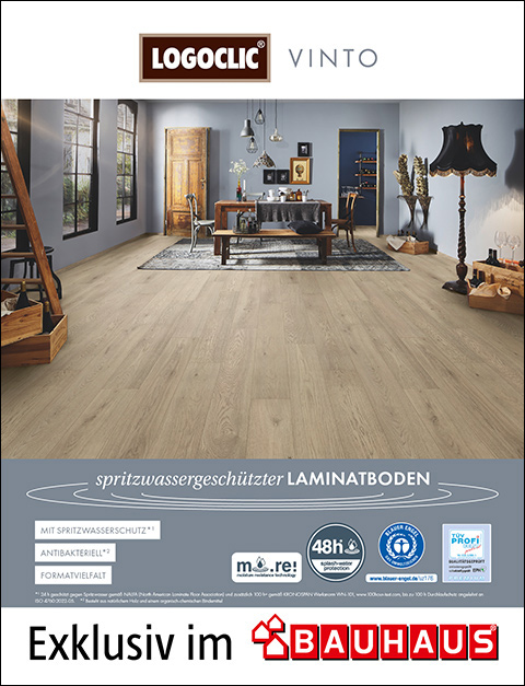 LOGOCLIC VINTO - spitzwassergeschützter Laminatboden